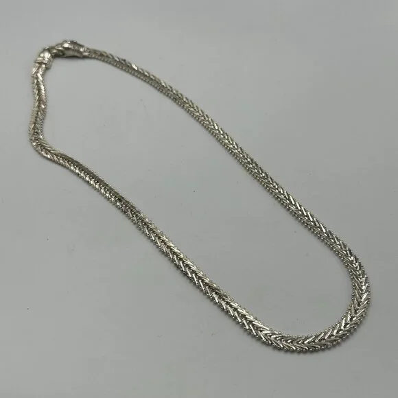 Milor Riccio Chain Necklace Sterling Silver Panther Head Clasp 16.5” 29 Grams - Picture 7 of 11